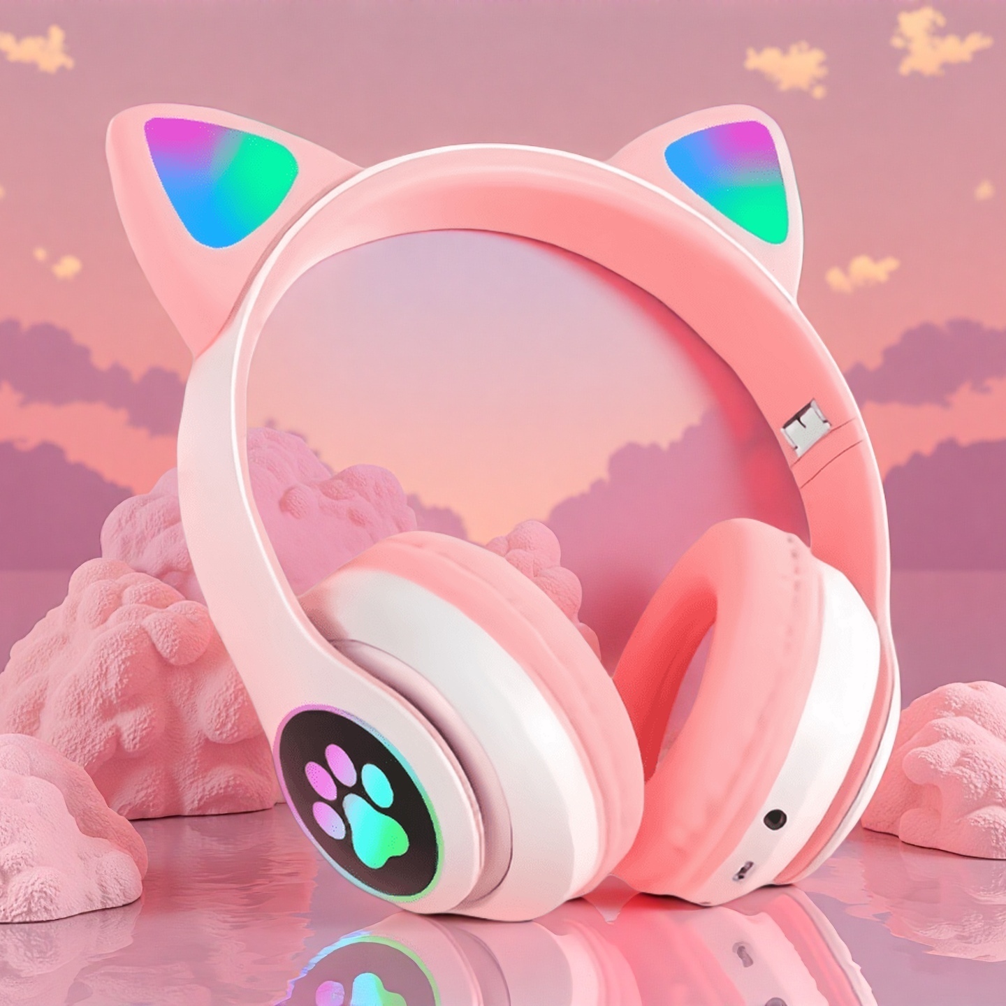 Yeni Flaş Işıklı Sevimli Kedi  - Wired Earphone Lightning incelemesi ve fiyatı